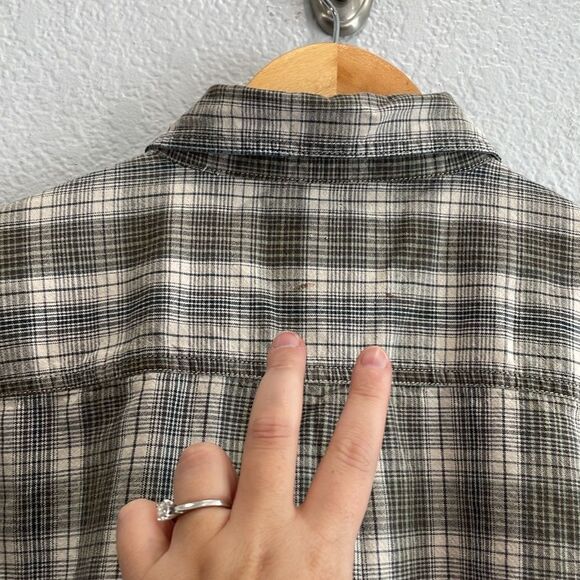 RedHead Olive Green & Blue Plaid Short Sleeve Button Down Shirt Size Medium - Picture 8 of 9
